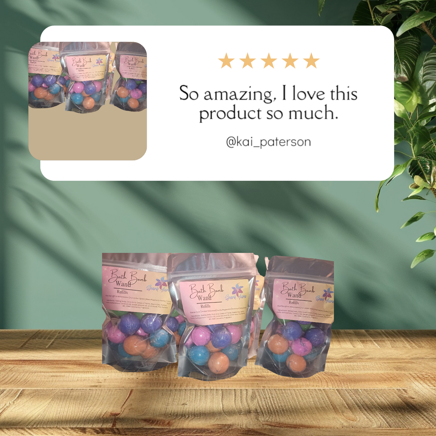 Bath Bomb magic paint brush and assorted bath bombs