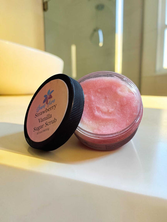 Shea Sugar scrub 8 oz Emulsified Spark Aura Sugar scrub 14