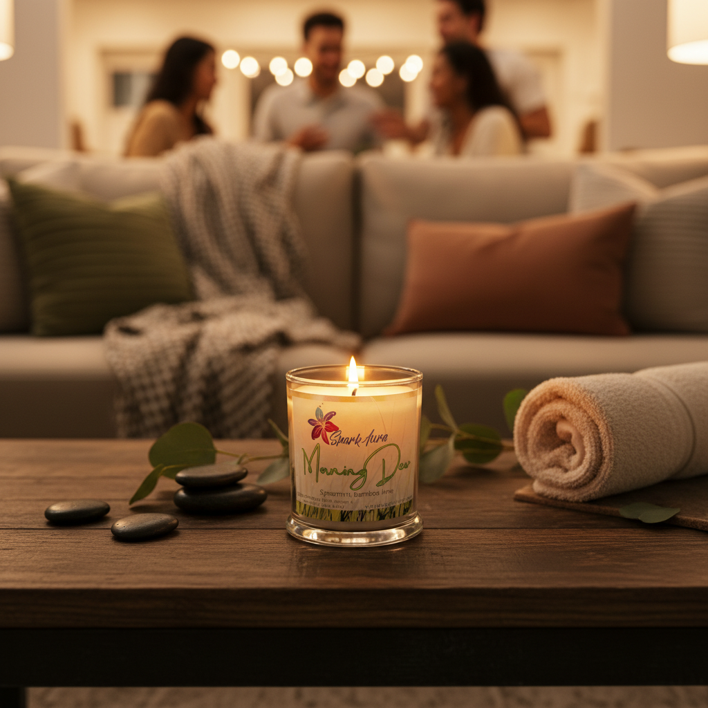Morning Dew-Australian Bamboo Grass scented Candle.