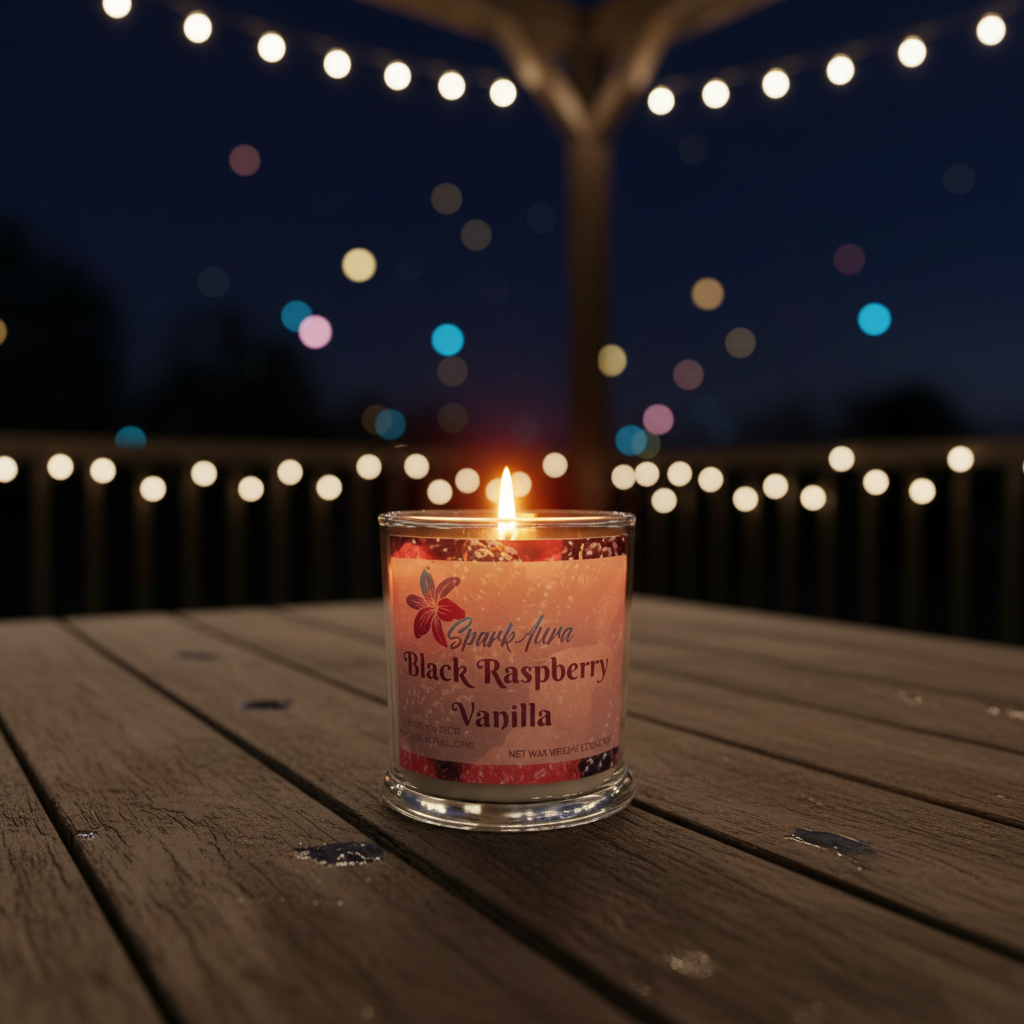 Black Raspberry Vanilla scented candle 9oz
