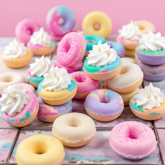 Small Donut Bath Bombs. Set of 6
